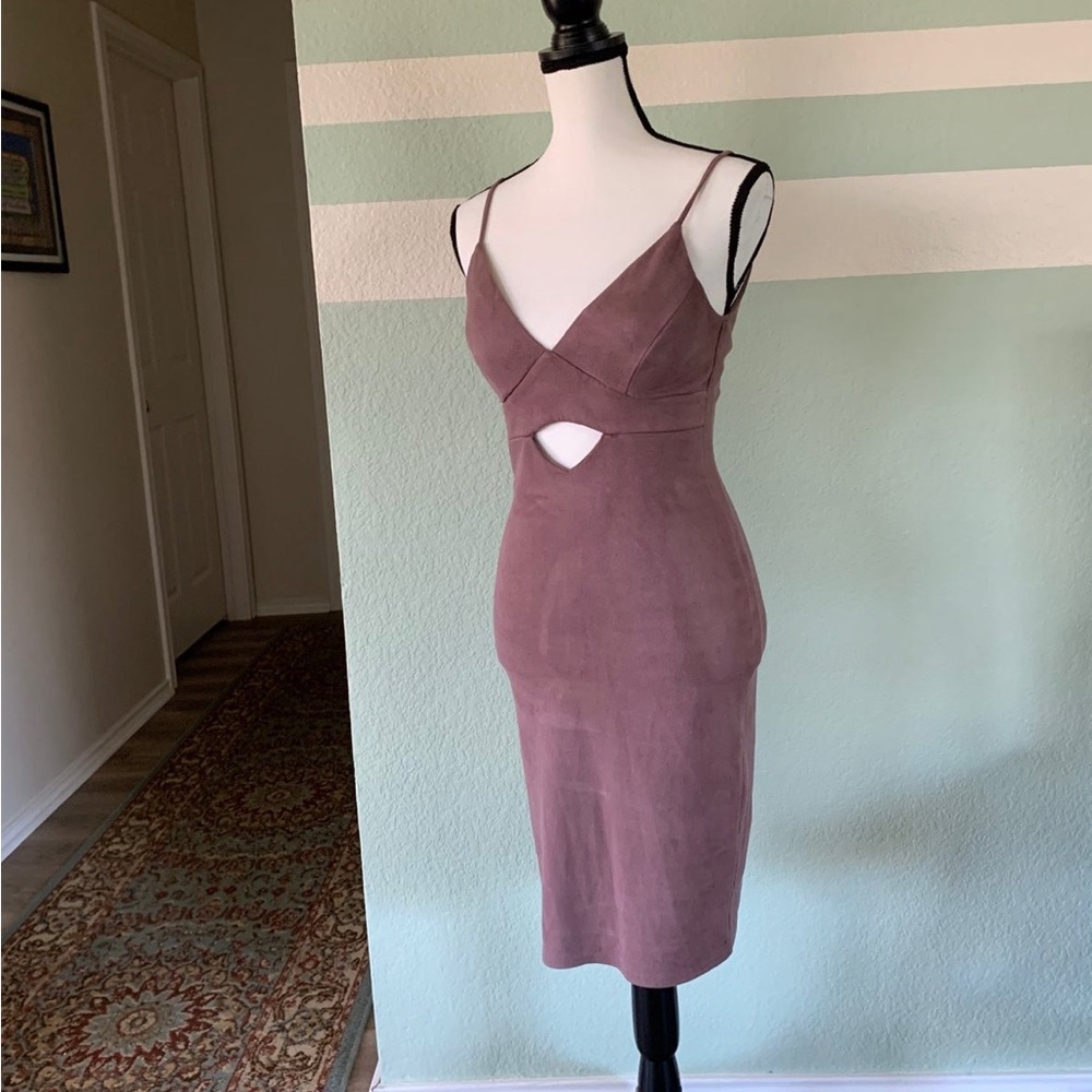 Mauve cutout dress